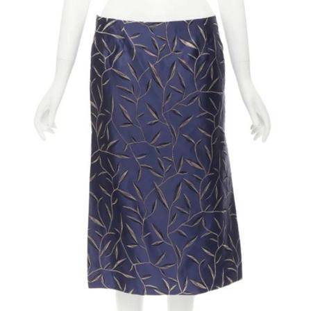 Prada Vintage Pre-owned Silk bottoms Blå, Dame Vintage Nederdele
