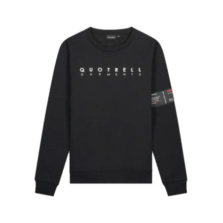 Quotrell, Crewneck Zwart, Heren, Maat:L,polyester,Bedrukt