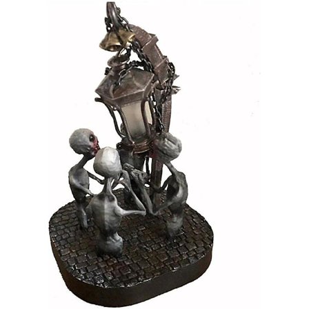 Fire Skaller Med Led Lys Halloween Blod Kilde Lampe Horror Kjede Zombie Lampe Soverom Sengeside