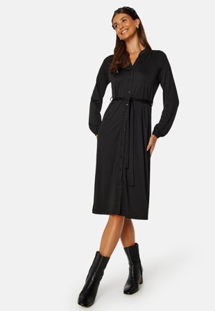 Happy Holly Madelyn midi dress Black Klær