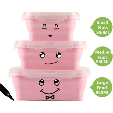 Silikone Madkasse, Sammenklappelig Opbevaringsbeholder med