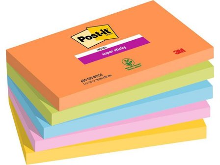 Post-it Notes Supersticky Boost 76x127mm 5/fp - Lyreco - Kontorsmaterial - Notes och Post-It - Notes - Extra sticky