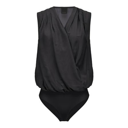 Pinko Ines 11 Body Crepe de China Sort, Dame Bodystockings