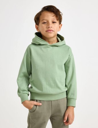Lindex Sweatshirt Hoodie - Green - 140