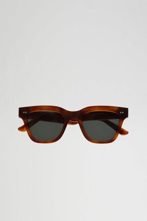 Monokel Eyewear - Ellis Amber - green solid lens
