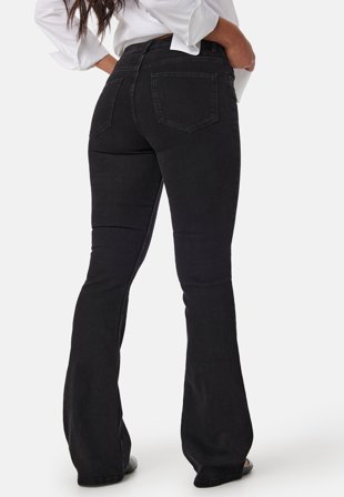 Pieces Pcpeggy Flared High Waist Jeans Black Klær