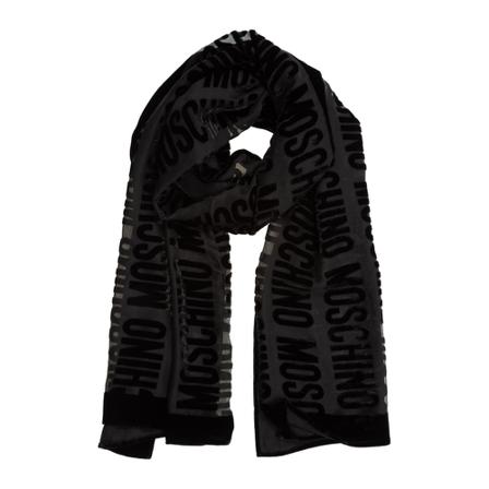 Moschino, Scarve Zwart, Dames, Maat:ONE Size,Viscose
