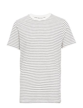 The Organic Striped Tee T-shirts Short-sleeved Hvit By Garment Makers