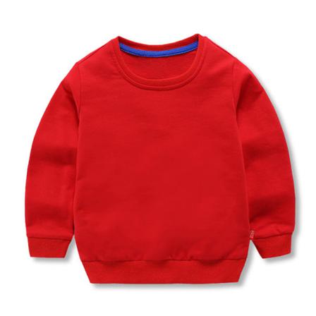 Pojke Långärmad Tröja Med Rund Hals I Enfärgad Baggy Sweatshirts