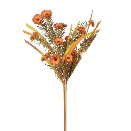 1 st. Konstgjorda Pe-blommor i skrynkligt papper, Bukett, Falsk Växtbunt för Fest, Bröllop, Heminredning - Utan Vas (brun)