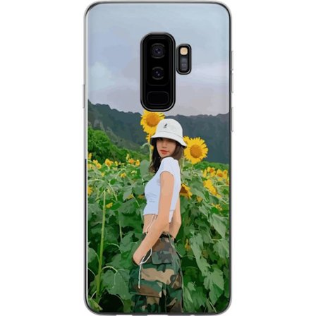 Kompatibelt Mobilskal till Samsung Samsung Galaxy S9+ Lisa Blackpink Solrosor K-pop Idol