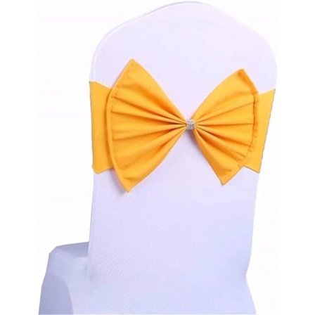 10 st elastiska spandex stolsband med rosetter