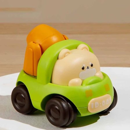 Børns inertibiler, førskole konstruktionskøretøjer, hvalpe cementblander lastbil (grøn)