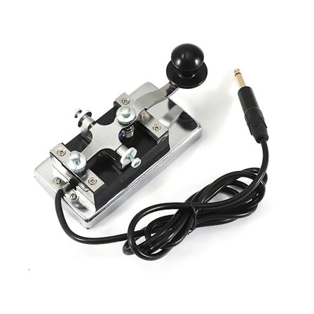 3,5 mm Rustfrit Stål K4 Morse Nøglesæt Stik Manuel Telegraf Morse Nøgle Praktisk CW Morse Nøgleapparat Til