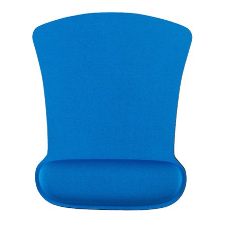 Blå musematte med håndleddstøtte. Engros liten firkantet musematte