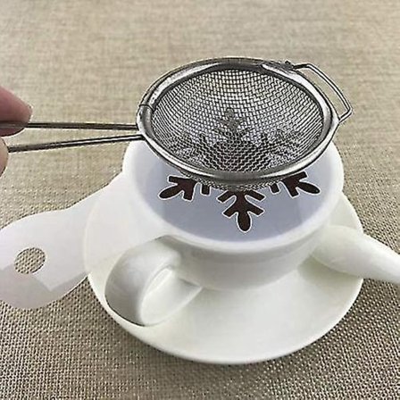 19 kpl Kahvin Koristelu Stensiilejä Latte Art Barista Malli