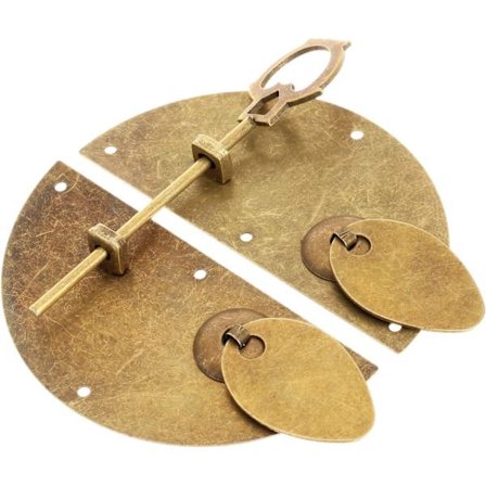 Vintage preget lås med hasp, dørhåndtak, lås