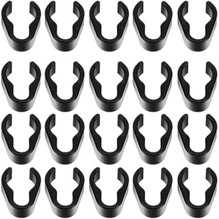 Kabelklips, 20 stk. mikrofonklipslås, snorlås for å sikre kabler