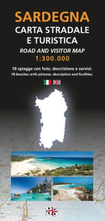 Sardegna. Carta stradale e turistica 1:300.000. 78 spiagge con foto, descrizione e servizi-Road and visitor map 1:300.000. 78 beaches with pictures, 