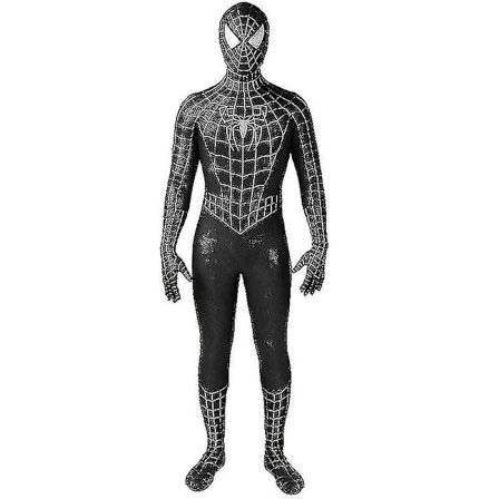 Tobey Maguire Spider-Man -asu Musta/Punainen Raimi Spider-Man Cosplay Supersankari Zentai-puku Halloween-asut musta