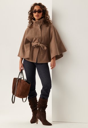 BUBBLEROOM High Collar Cape Klær