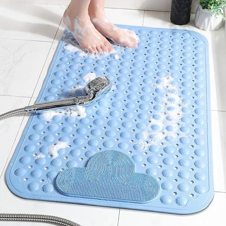 Halkskyddad badrumsmatta halkfri duschmatta halkfri duschmatta 70x40 (himmelsblå)