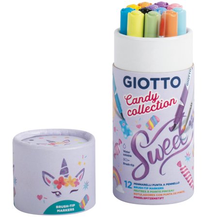 Giotto Candy Collection Turbo Soft Brush Pen 12-set