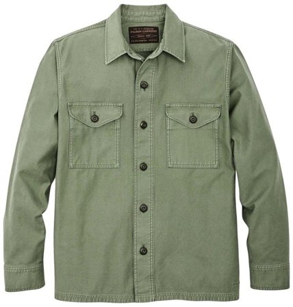 Filson M's Field Jac-Shirt Washed Fatigue Green - Filson