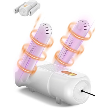 Kenkäkuivain, saappaiden lämmitin, sähköinen kenkäkuivain 90° säädettävällä jalustalla, 120 minuutin ajastimella, UV-toiminnolla, kengille, hatuille