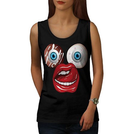 Donut Eye Junk Weird Women Blacktank Top