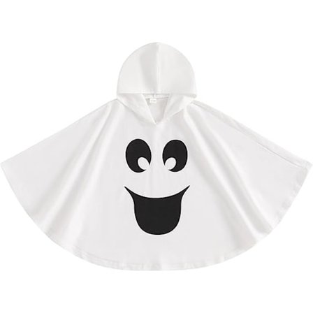 Spædbarn Baby Dreng Pige Halloween Kostume Spøgelse Smil Kappe Fancy Fest Cape Poncho Hætte Cosplay Sæt