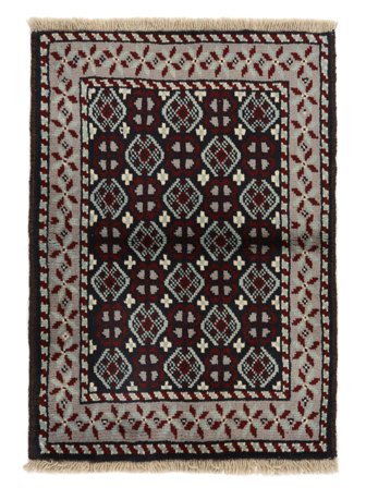 Noué À La Main Baloutche Tapis 64X89 De Laine Noir/Marron Petit