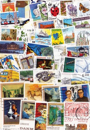 Danmark - 1500 forskellige frimærker