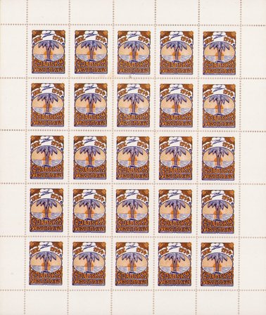 Dansk Vestindien - Julemærke 1914 postfrisk helark