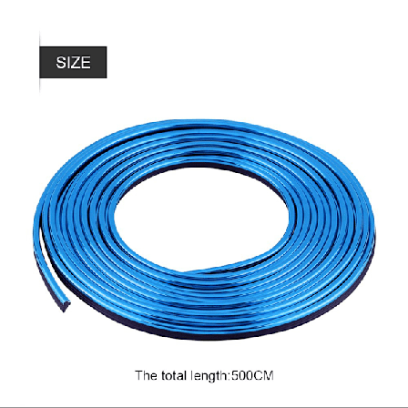 Bil Interiör Dekorlister Dörr Instrumentbräda Luftventil Ratt Flexibel Dekor Linje Blå