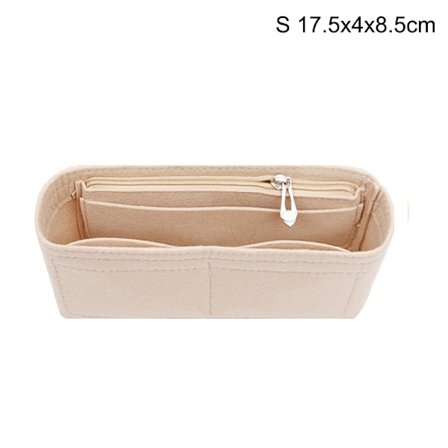 Multi-Pocket Dam Insatsväska Handväska i Filt Beige Beige[GKS] Beige S