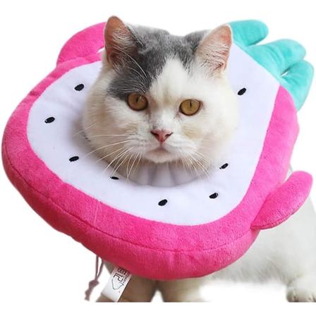 Säädettävä palautumiskaulus, pehmeä Elizabeth-kaulus koirille ja kissoille, ruusunpunainen lohikäärmehedelmä, pieni