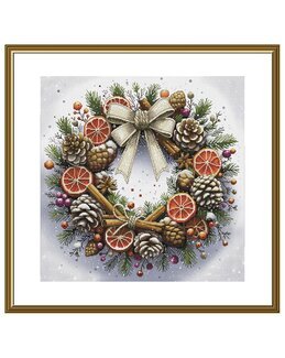 Broderikit Billede Vinterkrans - Nova Sloboda
