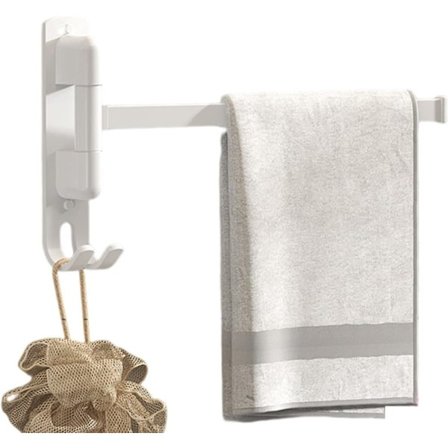Kääntyvä pyyhekoukku 1/2/3/4/5-vartinen seinään asennettava kylpyhuoneen säilytystilaa säästävä_TF_TF