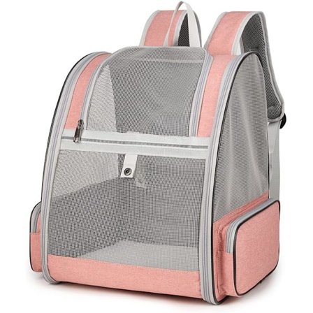 Kæledyr Transport Rygsæk til Katte Små Hunde, Stor Mesh Bærbar Transporttaske Åndbar Transparent