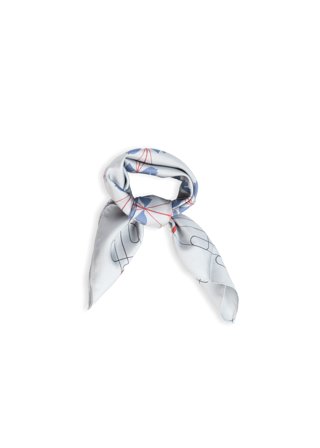 Hést Eliza Silk Scarf Small Herre - Titanium