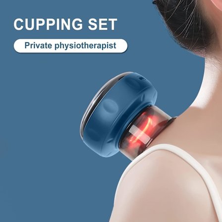 Smart dynamisk koppningsterapi-set, cellulitmassager 3 i 1 vakuumterapimaskin cellulitborttagare, gua sha-massageverktyg med 6 temperaturnivåer och