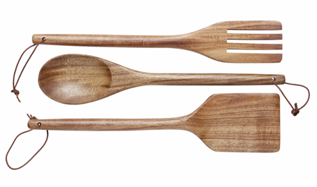 Anders Petter Kjøkkenredskaper Akasie natur 3stk