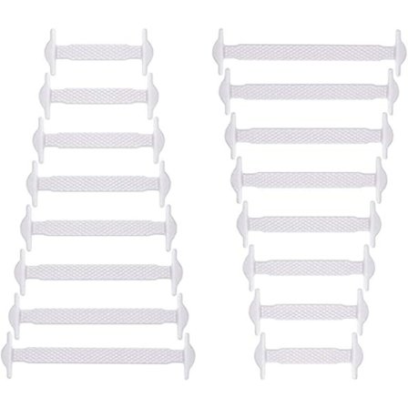 Knudefri snørebånd til børn og voksne - Elastiske snørebånd til sneakers - Flade silikonesnørebånd til løbesko