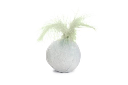 Rizo Ball med Fjær til Kattunge, Mint - 5cm