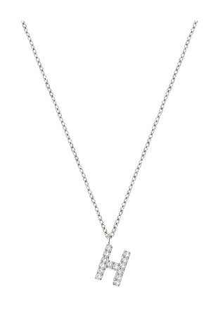 Mockberg Petite Stone Letter H Steel Necklace Smycken & klockor Dam Silver ONESIZE