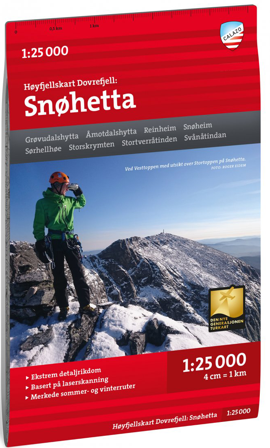 Calazo Høyfjellskart Dovrefjell: Snøhetta 1:25 000