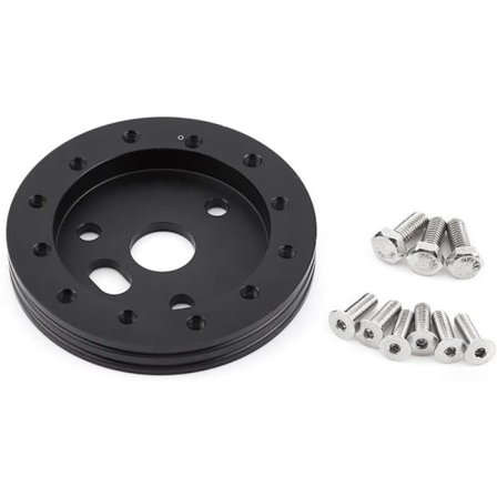 Universaali 89x13mm alumiiniseospyörän välike Grant Forever Sharp 6-reikäisille ohjauspyörän navoille (musta)