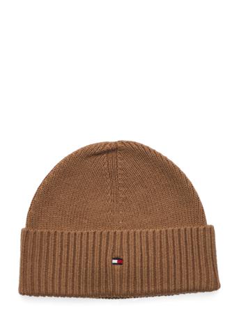 Th Flag Short Beanie Accessories Headwear Beanies Brun Tommy Hilfiger