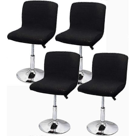 Set med 4 Köks Snurrbar Stretch Ryggstöd Modern Hög Barstol Överdrag för Matsalsstol Ryggstol Br